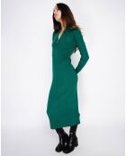 Robe en Cachemire mélangé Eliane vert amazone