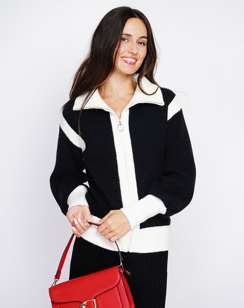 Cardigan Claudia nero in misto cashmere