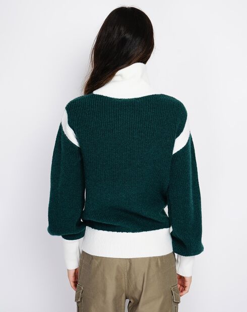 Cardigan Claudia in misto cashmere verde Amazon