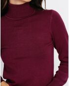 Pull en Cachemire mélangé Camélia bordeaux