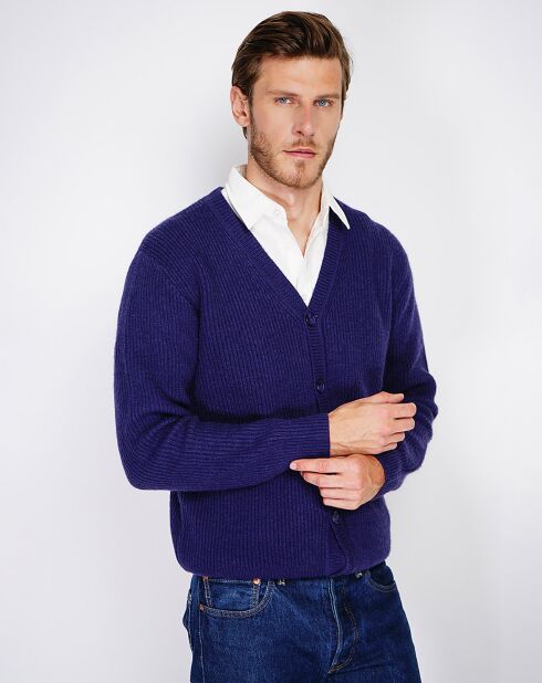 Cardigan en Cachemire mélangé Jules bleu nuit