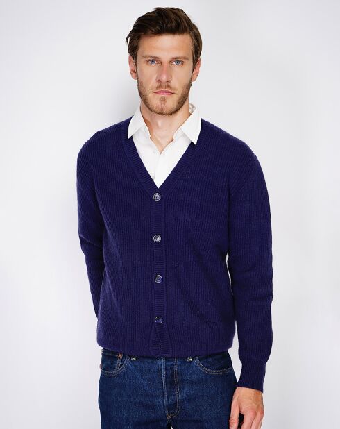 Cardigan en Cachemire mélangé Jules bleu nuit