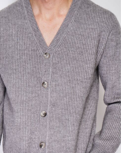 Cardigan en Cachemire mélangé Jules gris