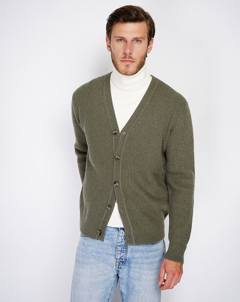 Cardigan en Cachemire mélangé Jules kaki