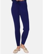 Pantalon en Cachemire mélangé Billie bleu nuit