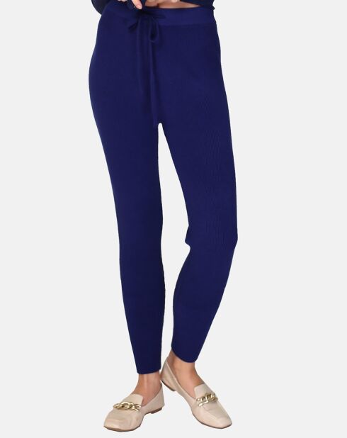 Pantalon en Cachemire mélangé Billie bleu nuit