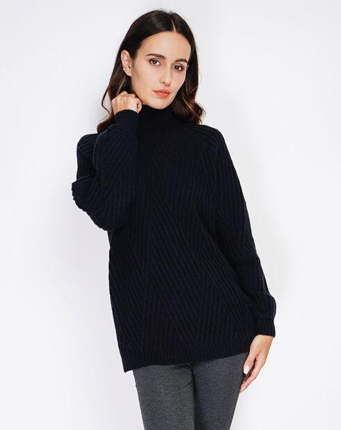 Tunique en Cachemire mélangé Alizée noire