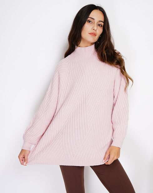 Tunique en Cachemire mélangé Alizée rose