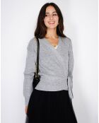 Cardigan en Cachemire & Soie mélangés Sabine gris