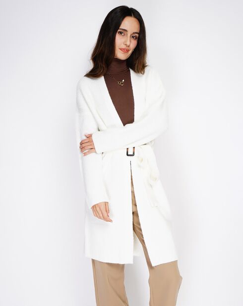 Cardigan Edwige in misto cashmere naturale