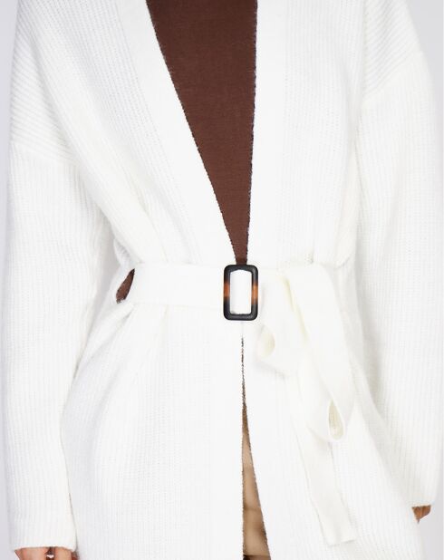 Cardigan Edwige in misto cashmere naturale