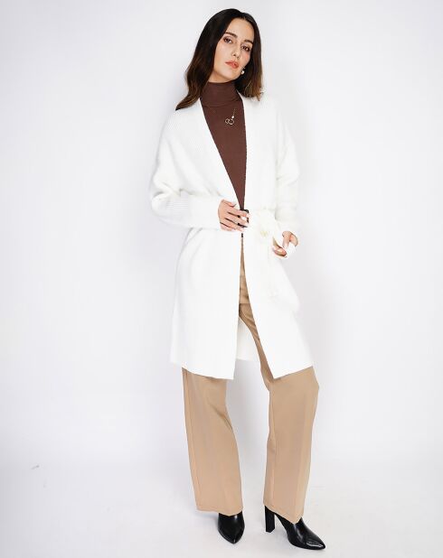 Cardigan Edwige in misto cashmere naturale