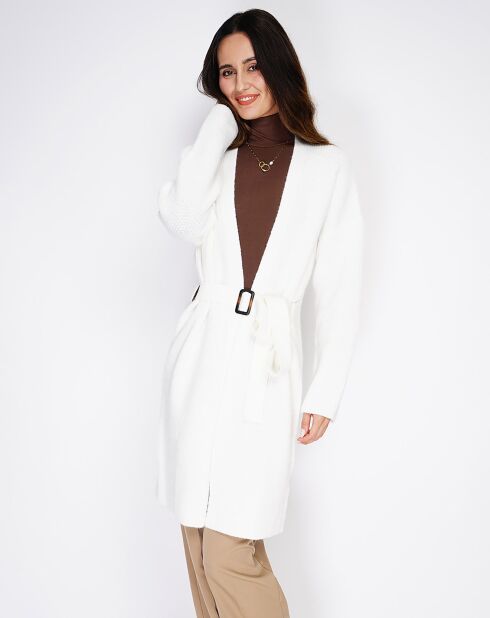 Cardigan Edwige in misto cashmere naturale