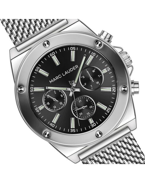 Montre Homme Mykonos Quartz en Acier argentée
