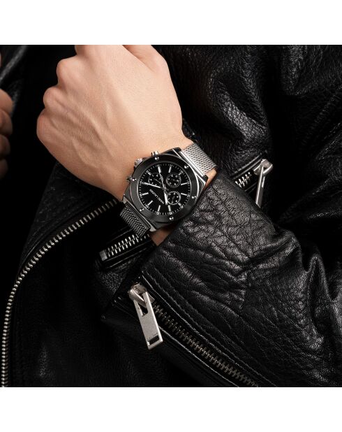 Montre Homme Mykonos Quartz en Acier argentée