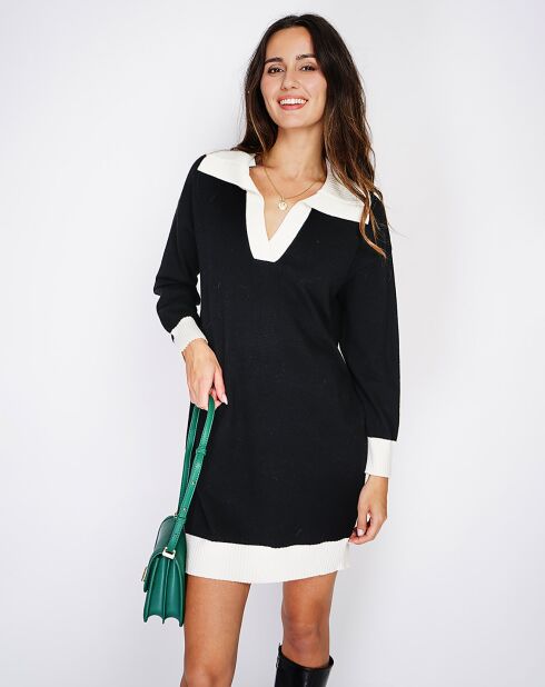 Robe en Cachemire & Soie mélangés Yvana noire