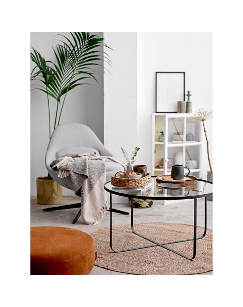 Table basse Harper noire - D.80xH.43 cm