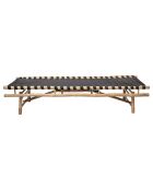 Méridienne en Bambou Vida noire - L.190xH.40xW.70 cm