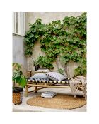 Méridienne en Bambou Vida noire - L.190xH.40xW.70 cm