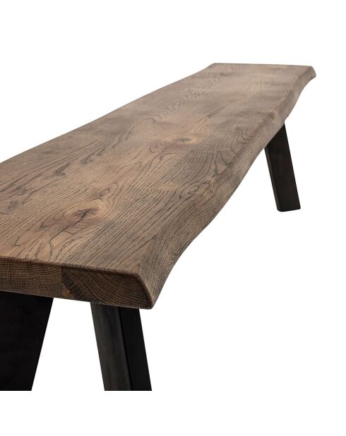 Banc Raw marron - L.190xH.47xW.37 cm