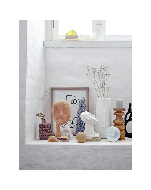 Vase Berican blanc - D.17.5xH.40 cm