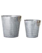 2 Pots de fleurs Evar gris