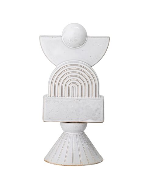 Décoration en Grès Beatrice blanche - L.14xH.27xW.13 cm