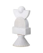 Décoration en Grès Beatrice blanche - L.14xH.27xW.13 cm