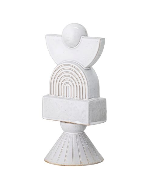 Décoration en Grès Beatrice blanche - L.14xH.27xW.13 cm