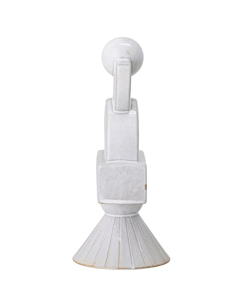 Décoration en Grès Beatrice blanche - L.14xH.27xW.13 cm