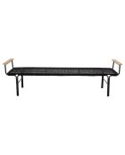Banc Mundo noir - L.175xH.50xW.50 cm