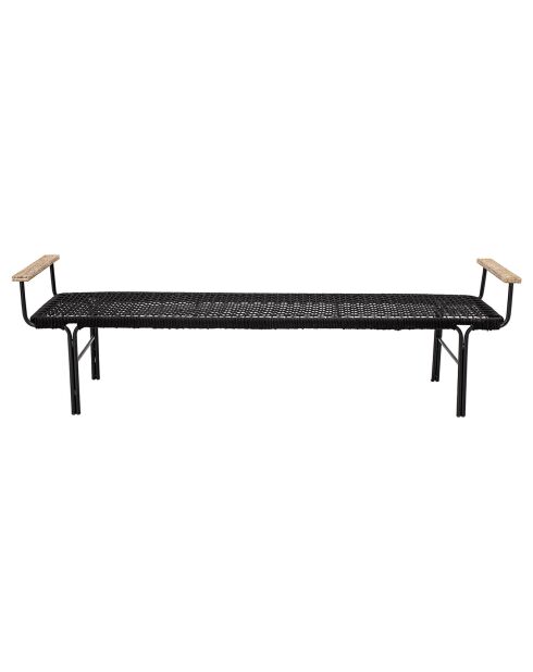 Banc Mundo noir - L.175xH.50xW.50 cm