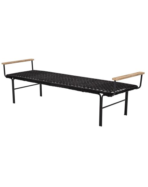 Banc Mundo noir - L.175xH.50xW.50 cm