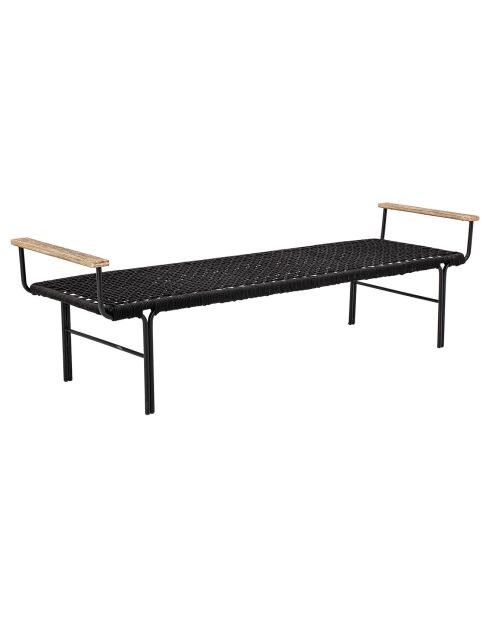 Banc Mundo noir - L.175xH.50xW.50 cm