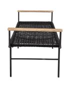 Banc Mundo noir - L.175xH.50xW.50 cm