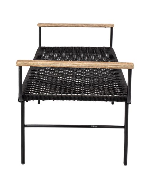 Banc Mundo noir - L.175xH.50xW.50 cm