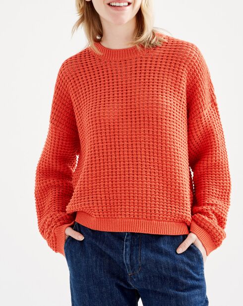 Pull en maille fantaisie harissa