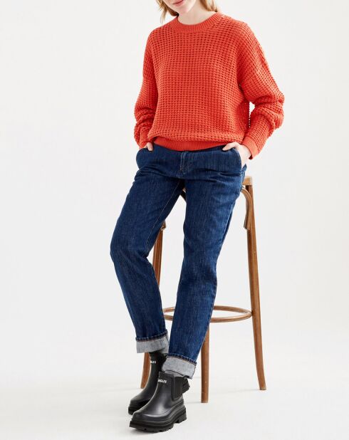 Pull en maille fantaisie harissa