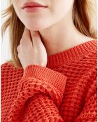 Pull en maille fantaisie harissa