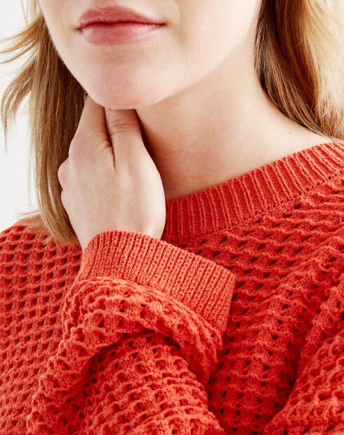 Pull en maille fantaisie harissa
