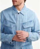 Surchemise en denim light bleach