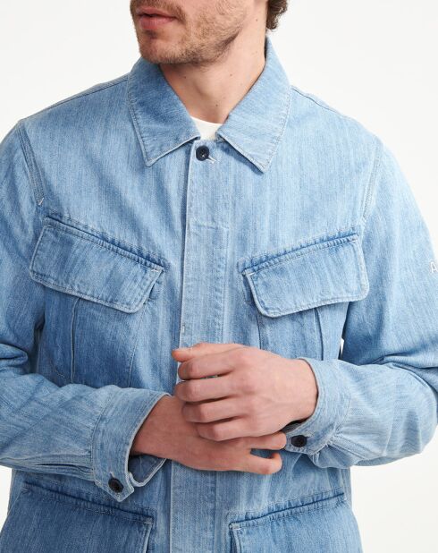 Surchemise en denim light bleach
