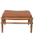 Tabouret en Cuir Aisya naturel - L.84xH.51xW.84 cm