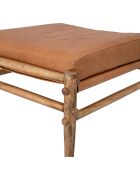 Tabouret en Cuir Aisya naturel - L.84xH.51xW.84 cm
