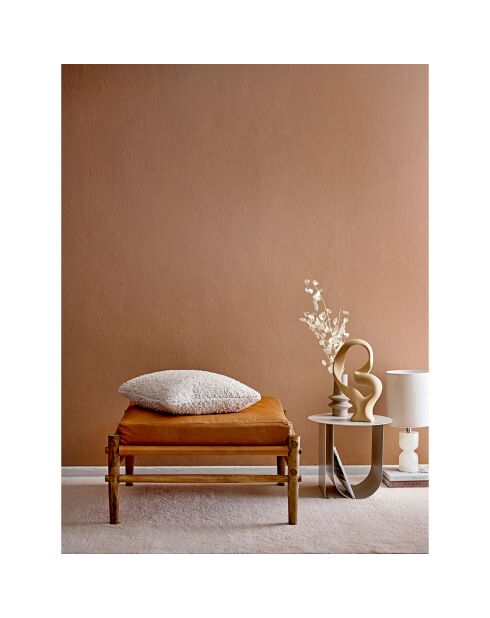 Tabouret en Cuir Aisya naturel - L.84xH.51xW.84 cm