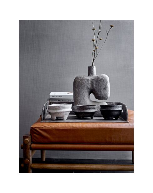 Tabouret en Cuir Aisya naturel - L.84xH.51xW.84 cm
