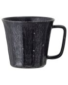 4 Mugs en Porcelaine Yoko noirs - D.9.5xH.8.5 cm