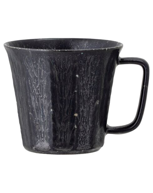 4 Mugs en Porcelaine Yoko noirs - D.9.5xH.8.5 cm