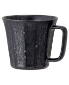 4 Mugs en Porcelaine Yoko noirs - D.9.5xH.8.5 cm