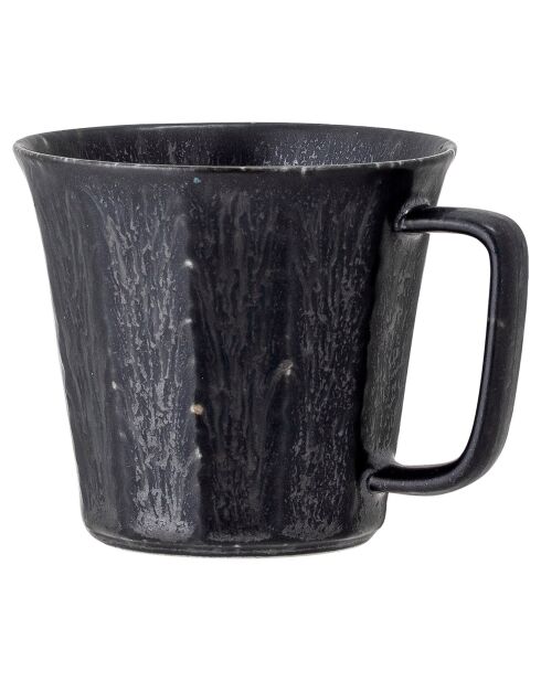 4 Mugs en Porcelaine Yoko noirs - D.9.5xH.8.5 cm